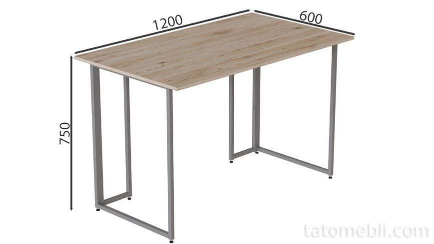 Комп'ютерний стіл Ferrum-decor Ханна 75x120x60 сірий ДСП Дуб Сан-Марино 32мм (FRD-101409) FRD-101409 фото