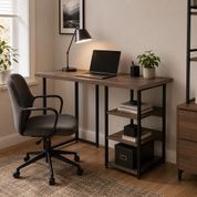 Стіл письмовий Кевін Ferrum-decor 75x120x70 Чорний метал ДСП Дуб Кремона Канолло 32 мм (FRD-108036) FRD-108036 фото 3