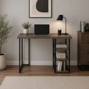 Стіл письмовий Кевін Ferrum-decor 75x120x70 Чорний метал ДСП Дуб Кремона Канолло 32 мм (FRD-108036) FRD-108036 фото 2