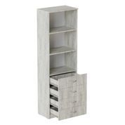 Шафа Анжело Ferrum-decor на 3 полиці з 4 ящики 1900x600x380 ДСП Бетон 16 мм (FRD-104988)