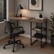 Стіл письмовий Кевін Ferrum-decor 75x120x70 Чорний метал ДСП Дуб Кремона Канолло 32 мм (FRD-108036) FRD-108036 фото 4