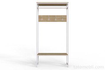 Вешалка напольная модульная Ferrum-decor Трелис 14 180x90x38 белый ДСП Дуб Сонома 16мм (FRD-104352) FRD-104352 фото