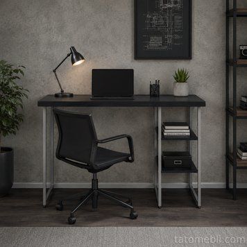 Стіл письмовий Кевін Ferrum-decor 75x100x60 Сірий метал ДСП Каштан Арвадонна 32 мм (FRD-108086) FRD-108086 фото