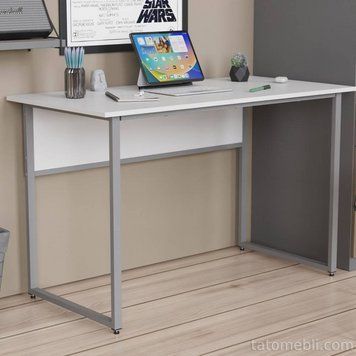 Письмовий стіл Ferrum-decor Коді 75x120x60 сірий ДСП Біле 16мм (FRD-101661) FRD-101661 фото