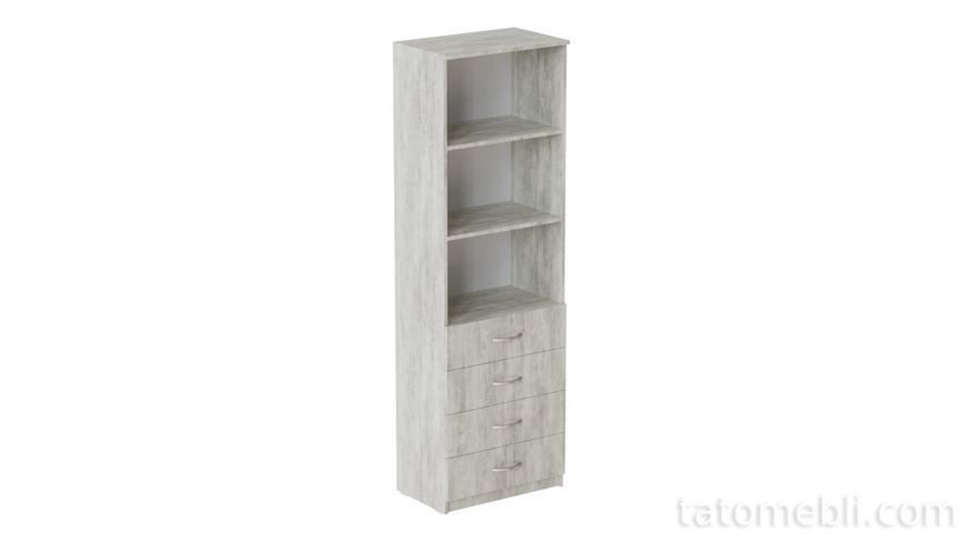 Шафа Анжело Ferrum-decor на 3 полиці з 4 ящики 1900x600x380 ДСП Бетон 16 мм (FRD-104988) FRD-104988 фото