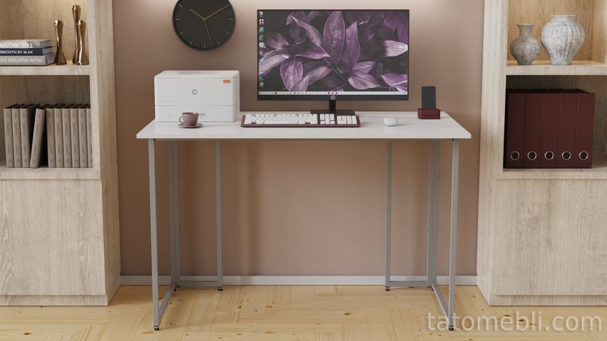Письмовий стіл Ferrum-decor Ханна 75x140x60 сірий ДСП Біле 16мм (FRD-101411) FRD-101411 фото