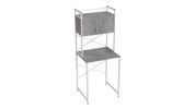 Стеллаж полка Бафрум 404 Ferrum-decor для стиральной машины 178x70,5x60,5 Белый металл ДСП Бетон 16 мм (FRD-107387) FRD-107387 фото 6
