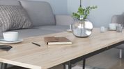 Стол трансформер журнальный Dandi Small Ferrum-decor 45x120 160)x70 Черный металл ДСП Дуб Сан-Марино 16 мм (FRD-106798) FRD-106798 фото 7