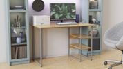 Комп'ютерний стіл Ferrum-decor Кевін 75x140x70 сірий ДСП Дуб Артизан 16 мм (FRD-107236) FRD-107236 фото 2