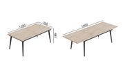 Стол трансформер журнальный Dandi Small Ferrum-decor 45x120 160)x70 Черный металл ДСП Дуб Сан-Марино 16 мм (FRD-106798) FRD-106798 фото 3