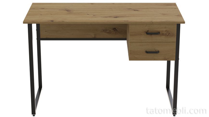 Компьютерный стол Ferrum-decor Дакота 76x140x60 черный ДСП Дуб Артизан 32мм (FRD-107286) FRD-107286 фото
