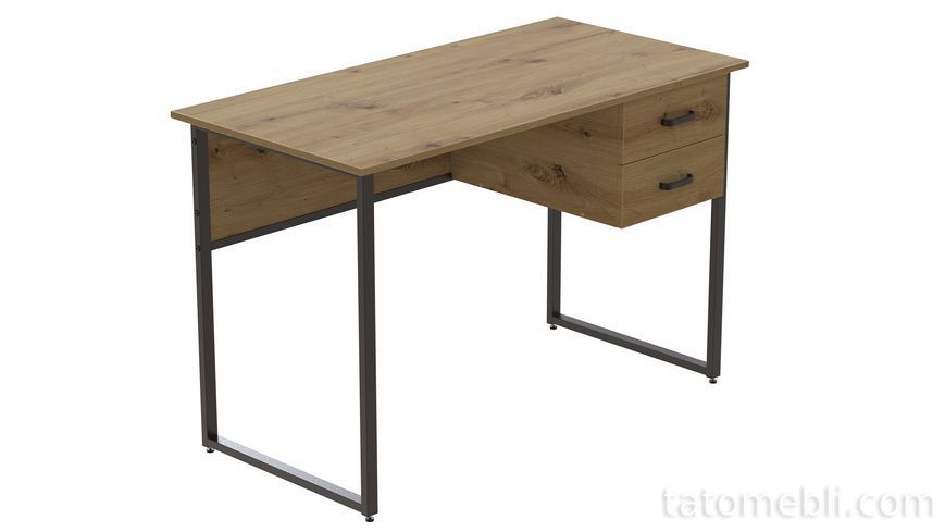 Компьютерный стол Ferrum-decor Дакота 76x140x60 черный ДСП Дуб Артизан 32мм (FRD-107286) FRD-107286 фото
