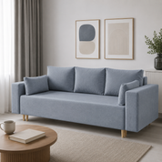 Ортопедический диван Мекко Oslo 2300*1000 Bonel Standart Hard Plus IV категория Bestseller Blue Fog (MEK-161153) MEK-161168 фото
