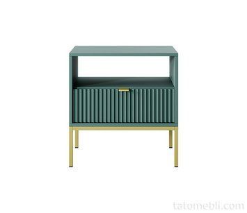Тумба приліжкова Perfect Home Нова / Nova з 1 шухлядою і золотими ніжками S54 Лабрадор (PFH-091493) PFH-091493 фото