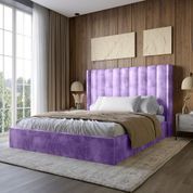 Двуспальная кровать с подъемным механизмом LION Нино 180x200 см SILK 401 Лавандовый (LION-045031) LION-045031 фото 1