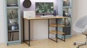Комп'ютерний стіл Ferrum-decor Кевін 75x100x60 чорний ДСП Дуб Артізан 32мм (FRD-106835) FRD-106835 фото 3