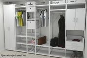 Шафа Гардероб Уні секція 2 серії Конект Ferrum-decor 220x60x50см Білий метал ДСП Білий 32 мм (FRD-104543) FRD-104543 фото 3