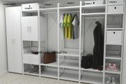 Шафа Гардероб Уні секція 2 серії Конект Ferrum-decor 220x60x50см Білий метал ДСП Білий 32 мм (FRD-104543) FRD-104543 фото 4