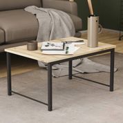 Стол журнальный приставной Терри Комбо Ferrum-decor 345x662x440 Черный металл ДСП Сан-Марино 16 мм (FRD-105137)