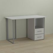 Письмовий стіл Ferrum-decor Отто 75x140x60 сірий ДСП Біле 16мм (FRD-101501)
