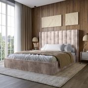 Двуспальная кровать с подъемным механизмом LION Нино 180x200 см SILK 402 Лотус (LION-045032) LION-045032 фото 1