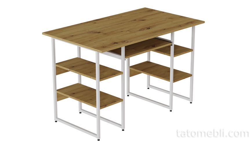 Компьютерный стол Ferrum-decor Тим 75x120x60 белый ДСП Дуб Артизан 16мм (FRD-106939) FRD-106939 фото