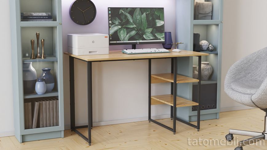 Комп'ютерний стіл Ferrum-decor Кевін 75x100x60 чорний ДСП Дуб Артізан 32мм (FRD-106835) FRD-106835 фото