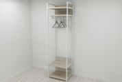 Шафа Гардероб Уні секція 2 серії Конект Ferrum-decor 220x60x50см Білий метал ДСП Дуб Сонома 32 мм (FRD-104545) FRD-104545 фото 6
