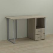 Письмовий стіл Ferrum-decor Отто 75x140x60 сірий ДСП Дуб Сонома 16мм (FRD-101502)