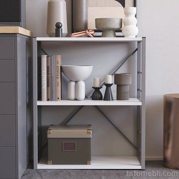 Етажерка 3/60 Ferrum-decor Серії Конект 75x60x28 сірий ДСП Біле 16мм (FRD-104266) FRD-104266 фото