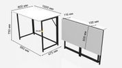 Стол раскладной Морис Ferrum-decor 750x1000x600 Черный металл ДСП Дуб Кремона Канолло 16 мм (FRD-107492) FRD-107492 фото 5