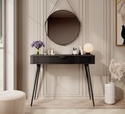 Стол туалетный Perfect Home Ланте/Lante 1S/100 с 1 ящиком и черными ножками Черный (PFH-091188) PFH-091188 фото 6