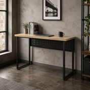 Стол письменный Майк Ferrum-decor 75x120x60 Черный металл ДСП Дуб Кремона Торро 32 мм (FRD-108342) FRD-108342 фото 1