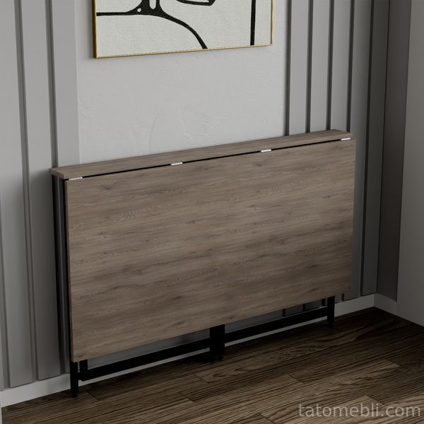 Стол раскладной Морис Ferrum-decor 750x1000x600 Черный металл ДСП Дуб Кремона Канолло 16 мм (FRD-107492) FRD-107492 фото