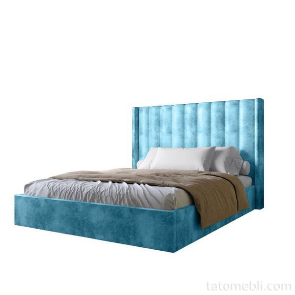 Двуспальная кровать с подъемным механизмом LION Нино 180x200 см SILK 502 Бирюзовый (LION-045034) LION-045034 фото