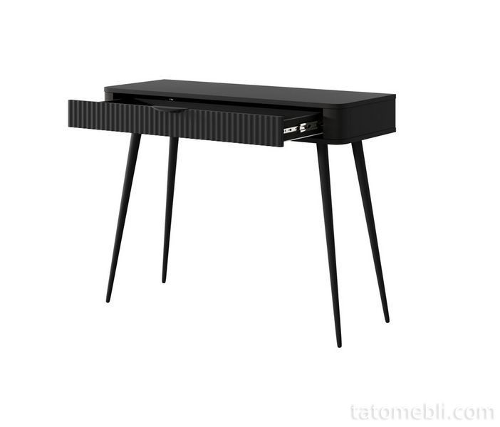 Стол туалетный Perfect Home Ланте/Lante 1S/100 с 1 ящиком и черными ножками Черный (PFH-091188) PFH-091188 фото