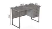 Комп'ютерний стіл Ferrum-decor Гаррі 75x140x70 сірий ДСП Бетон 32 мм (FRD-107306) FRD-107306 фото 5