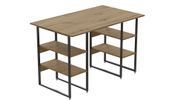 Компьютерный стол Ferrum-decor Карэн 75x140x60 черный ДСП Дуб Артизан 16мм (FRD-107256)