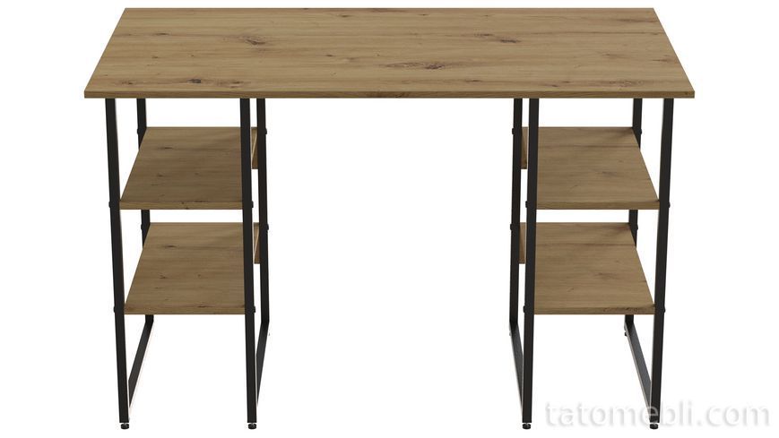 Компьютерный стол Ferrum-decor Карэн 75x140x60 черный ДСП Дуб Артизан 16мм (FRD-107256) FRD-107256 фото