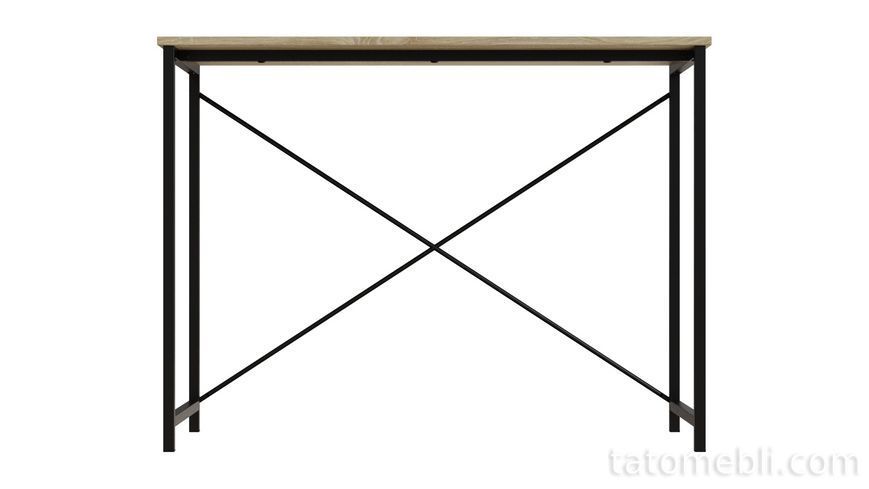 Стіл письмовий Line Лайт Ferrum-decor 750x1000x500 Чорний метал ДСП Дуб Сонома 16 мм (FRD-104839) FRD-104839 фото