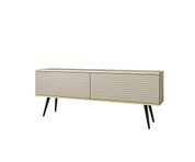 Тумба під телевізор Perfect Home Оро / Oro 2-дверна з чорними ніжками RTV135 MDF Бежевий (PFH-091335) PFH-091335 фото 3