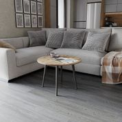 Журнальний круглий стіл OPTIMA 2 ніжки конусні Ferrum-decor 450x670x670 Чорний метал ДСП Дуб Евок Прибережний 16 мм (FRD-107543) FRD-107543 фото 2