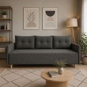 Ортопедический диван Мекко Scandi 2060&times;950 Bonel Standart Hard Plus III категория Austin 20 Graphite (MEK-161560) MEK-161576 фото