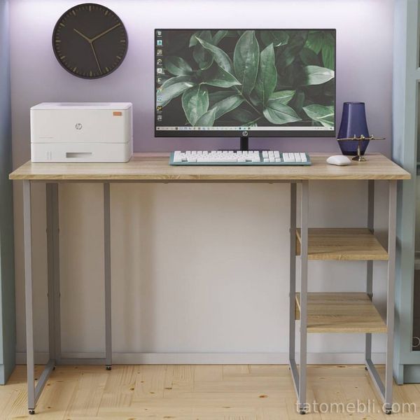 Письмовий стіл Ferrum-decor Кевін 75x140x70 сірий ДСП Дуб Сонома 16мм (FRD-101758) FRD-101758 фото