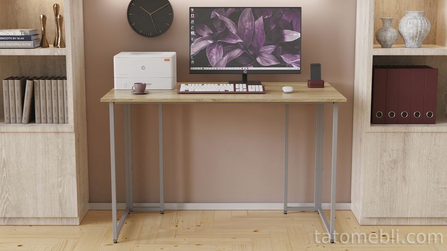 Письмовий стіл Ferrum-decor Ханна 75x100x70 сірий ДСП Дуб Сонома 16мм (FRD-101422) FRD-101422 фото