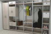 Шкаф Гардероб Уни секция 2 серии Конект Ferrum-decor 220x60x50см Серый металл ДСП Дуб Сан-Марино 32 мм (FRD-106893)