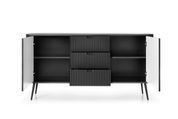 Комод Perfect Home Зова/Zova 2-дверный с 3 ящиками и черными ножками KSZ168 Черный (PFH-091370) PFH-091370 фото 2