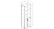 Шафа Анжело Ferrum-decor на 5 полиць з 2 дверима 1900x600x380 ДСП Бетон 16 мм (FRD-105000) FRD-105000 фото 4