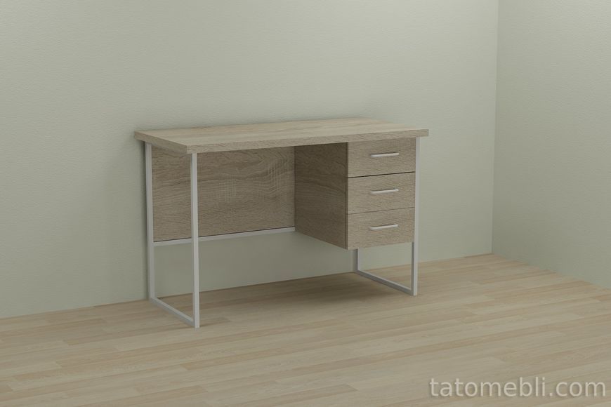 Письмовий стіл Ferrum-decor Гаррі 76x120x70 білий ДСП Дуб Сонома 32мм (FRD-101007) FRD-101007 фото