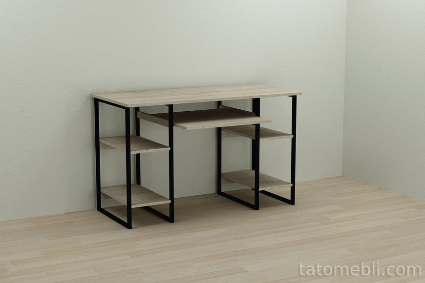 Письмовий стіл Ferrum-decor Тім 75x140x70 чорний ДСП Дуб Сонома 16мм (FRD-103981) FRD-103981 фото